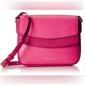 Vera Bradley Pink Crossbody Bag with Flap Closure